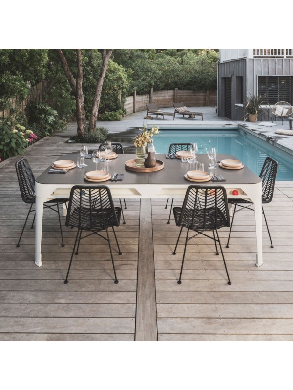 Cornilleau Hyphen biljard miza – bela z light grey podlogo