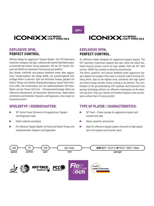 Guma GEWO Iconixx Hybrid HXT Pro 50